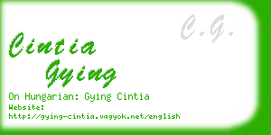 cintia gying business card